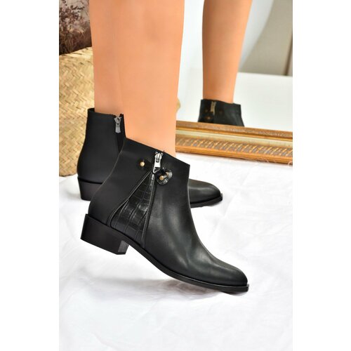 Fox Shoes Women's Black Low Heel Daily Boots Cene