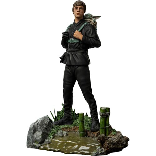 Star Wars The Book of Boba Fett Luke Skywalker in Grogu Training zbirateljski kip 20cm Slike
