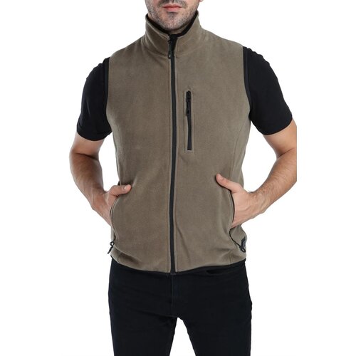 Dewberry 79233 Ghsy Multi-Pocket Fleece Mens Vest-Khaki Slike