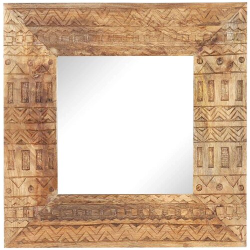 VidaXL Ručno izrezbareno ogledalo 50 x 50 x 11 cm masivno drvo manga Slike