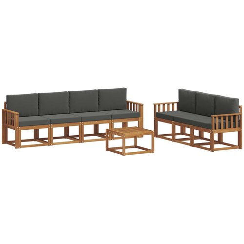  Set vanjskih sofa 8 kom. Prirodna i antracit Slike