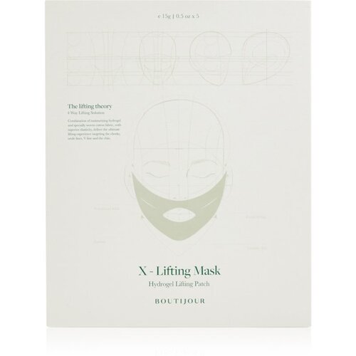BOUTIJOUR X-Lifting Mask Hydrogel Lifting Patch lifting maska za glajenje poteze obraza 5x15 g Slike