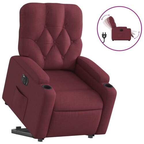 Maison Chic Električni naslanjač - Relax naslanjač s funkcijo vstajanja vinsko rdeč, (22062591) Cene