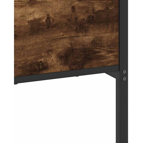  Metalni okvir kreveta bez madraca boja hrasta 193x201 cm Slike