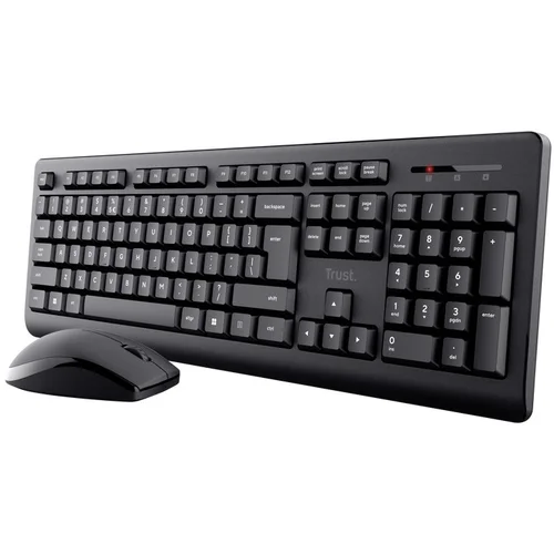 Trust primo keyboard mouse included universal rf wireless qwerty us english black