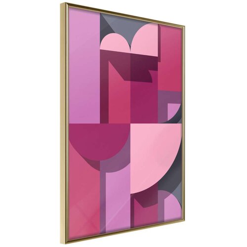  Poster - Pink Geometry 40x60 Slike