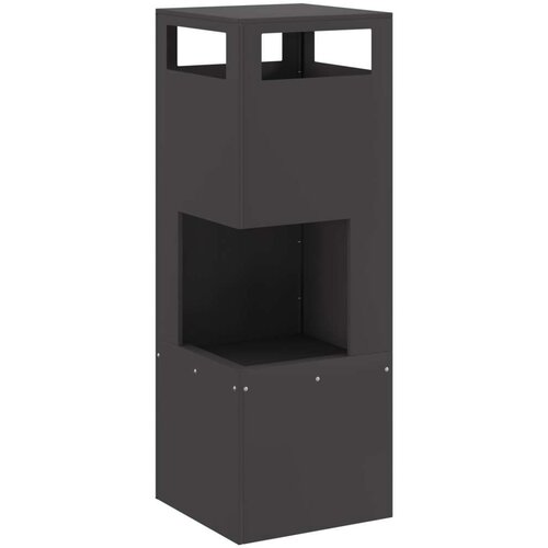 VidaXL Crna Pocinčani čelik 35 x 35 x 100 cm Izdržljivo Slike