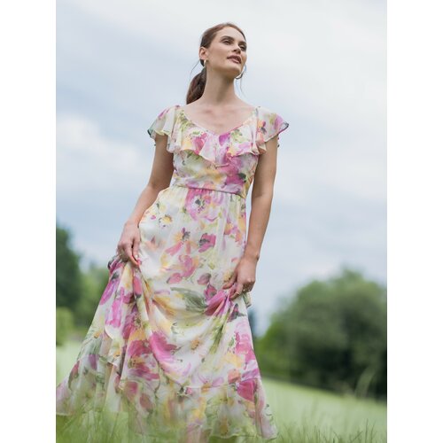 Orsay Pink-White Women Floral MaxiDresses - Ladies Slike