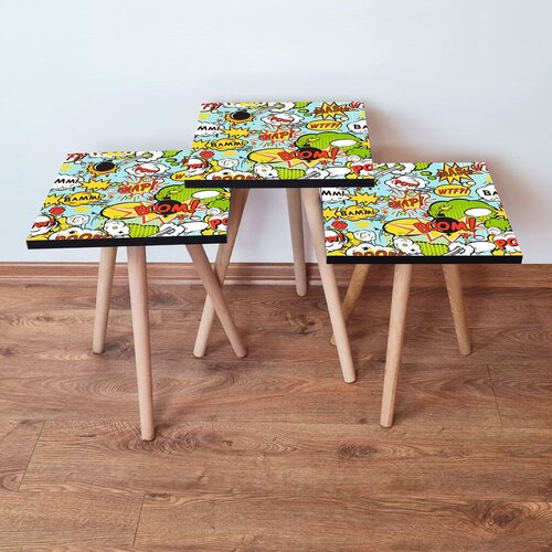 Hanah home set stolića za kafu 3Shp9, 3 dijela, &scaron;areni Cijene
