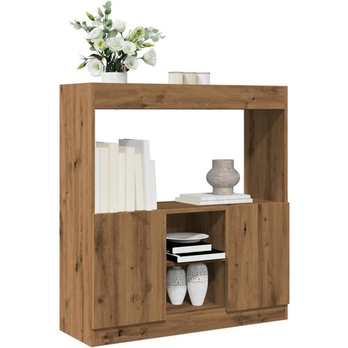 VidaXL Visoka omara artisan hrast 92x33x100 cm inženirski les Slike