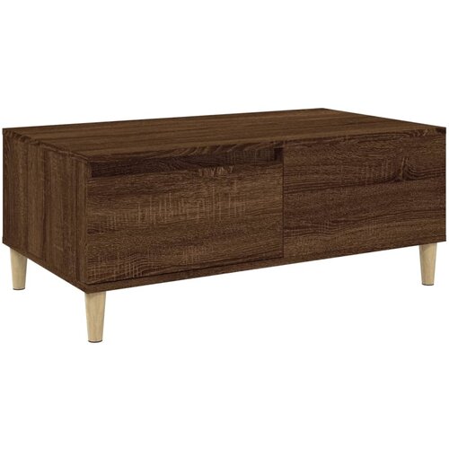Maison Chic Klubska mizica - kavna mizica - Nizka mizica rjav hrast 90x50x36,5 cm inženirski les, (21752994) Slike