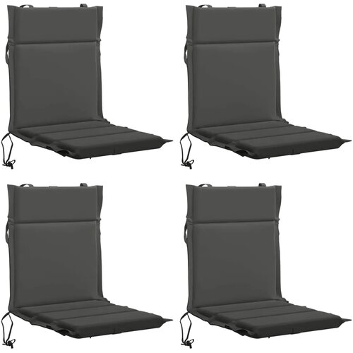  Jastučić za nisku stolicu GEMERT 4 kom. 100% poliester Antracit - Antracit (poliester) 110 x 50 x 3 cm 4 Slike