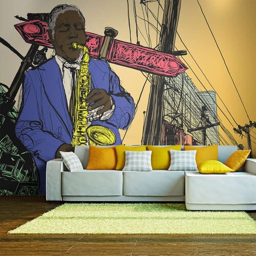  Tapeta - Saxophonist in New York 350x270 Slike