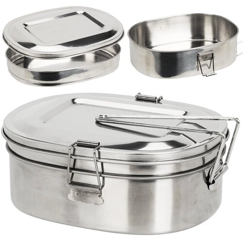  Turistička 3-dijelna inox lunch box posuda za hranu i kuhanje 900ml Cijene