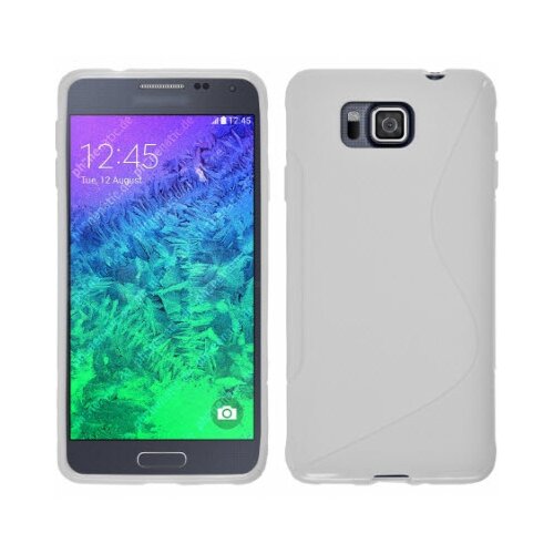  Gumijasti / gel etui S-Line za Samsung Galaxy Alpha - beli Slike