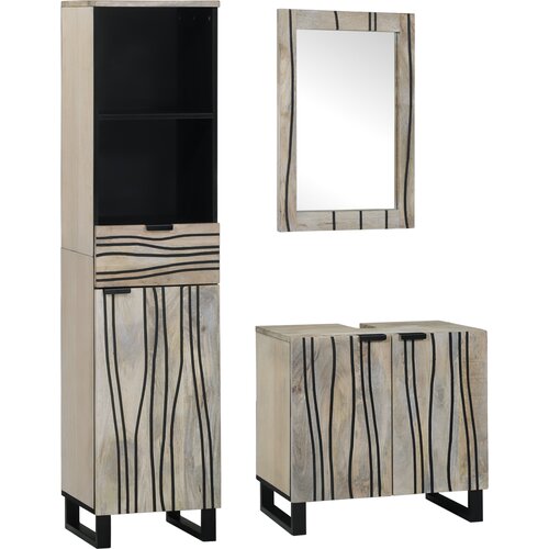 VidaXL Set namje&amp;scaron;taja za kupaonicu 3 pcs Bijela 38 x 33 x 160 cm Slike