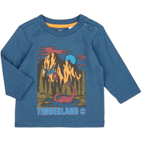 Timberland Majice z dolgimi rokavi TEE-SHIRT MANCHES LONGUES T60250 Modra Slike