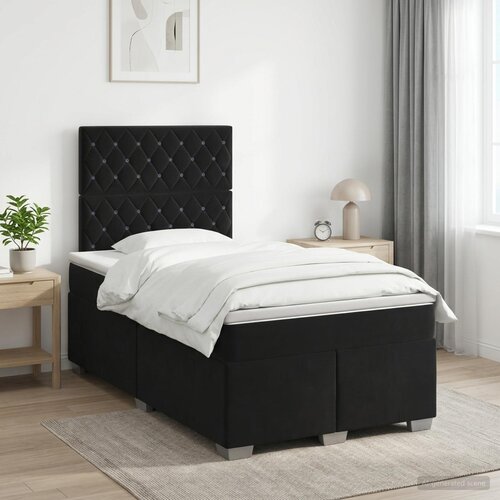  Boxspring krevet s madracem Crna 120 x 190 cm Bar&scaron;un Cijene