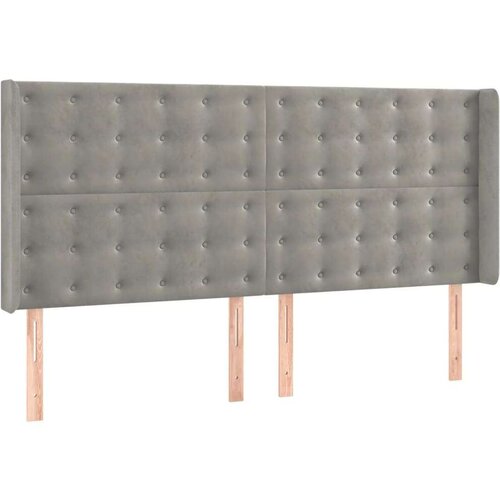  Box spring s madracem LED svjetlosivi 160x200 cm bar&amp;scaron;un Slike