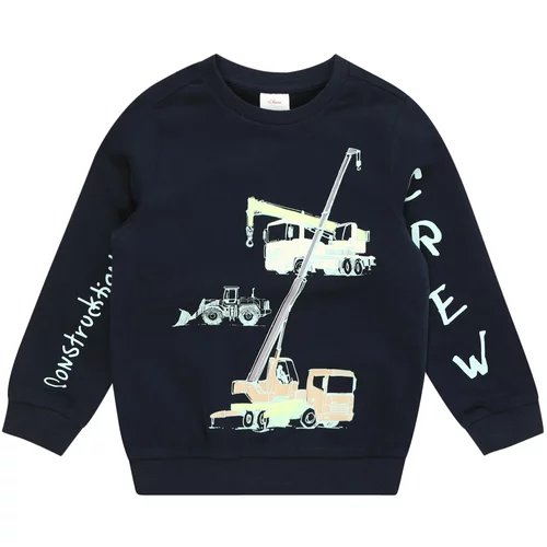 s.Oliver Sweater majica bež / mornarsko plava / tirkiz / limeta