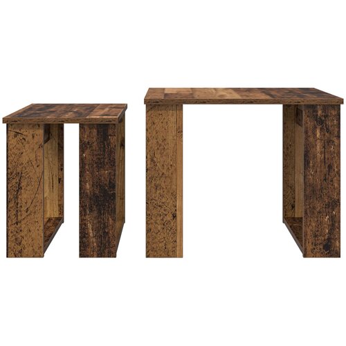  Set stolića za kavu 2 pcs Staro drvo Konstruirano drvo Slike