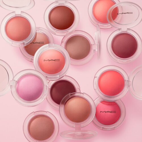 MAC Cosmetics Glow Play Blush highlighter i rumenilo u jednom nijansa That&amp;acute;s Peachy 7,3 g Slike