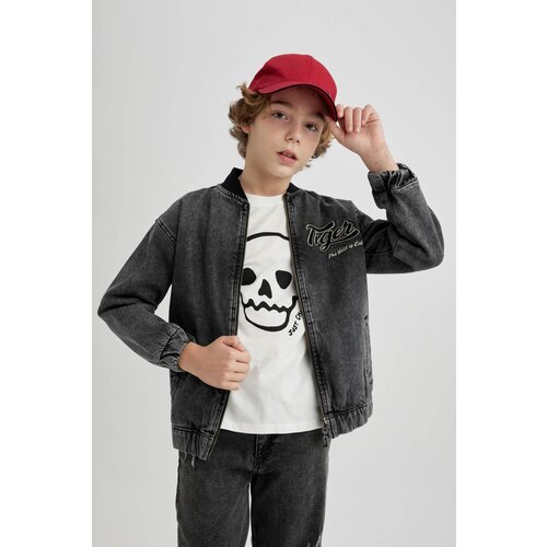 Defacto Boys College Collar Bomber Jean Jacket Slike