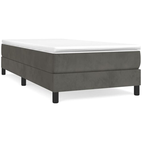 Box spring krevet s madracem tamnosivi 100x200 cm bar&amp;scaron;unasti Slike