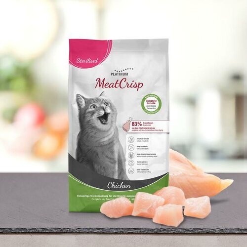 Platinum cat meatcrisp adult sterilised chicken 1.5KG Cene