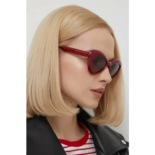 Moschino Sončna očala ženski, bordo barva