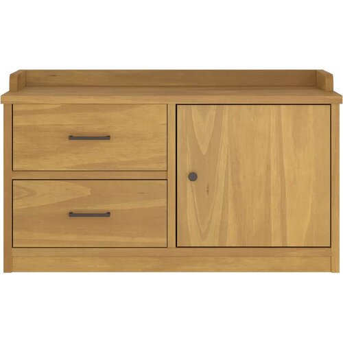  Klupa za predsoblje SANDNES 87x40x50 cm od masivne borovine Slike