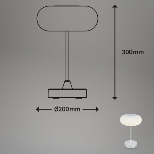 BRILO LED prigu&amp;scaron;iva vanjska punjiva stolna lampa OLANA LED/3W/5V IP44 Slike
