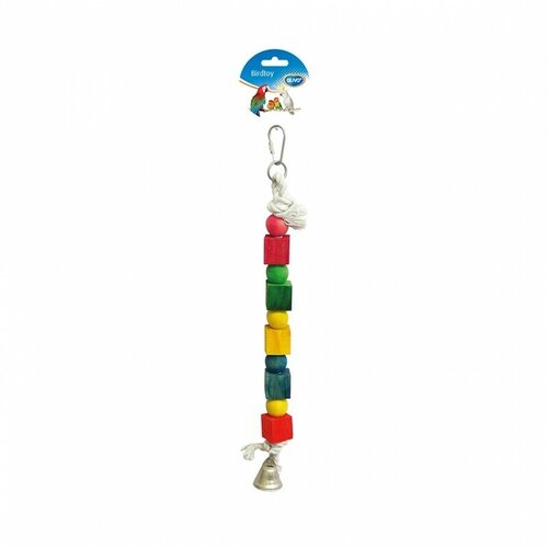Duvo Igračka za ptice Rope Ring With Colorful Cubes & Bell Cene