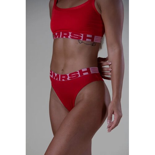POMIRISHI BAMBOO UNDERWEAR Ženske gaćice brazilke sa lasti&amp;scaron;em, Crvene Slike