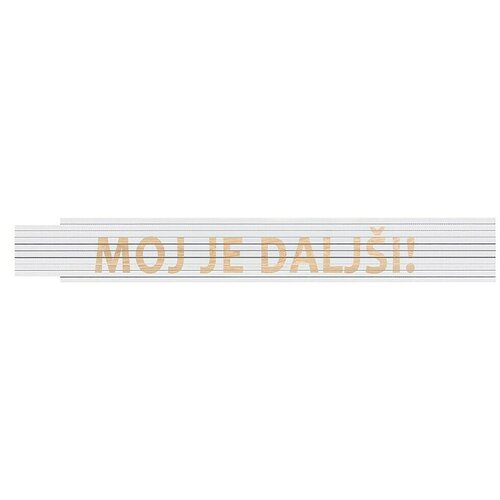 HEKA Zložljivi meter (Dolžina: 2 m, Bela, Natis: MOJ JE DALJŠI!) Cene