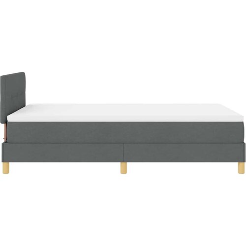  LED Box Spring Krevet Tamno siva 120 x 200 cm tkanina Slike
