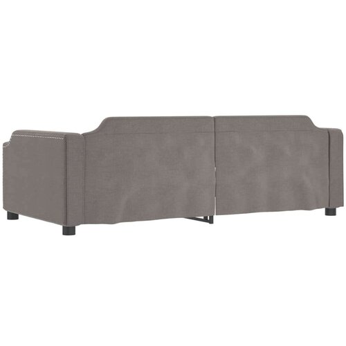  Dnevni krevet na razvlačenje smeđesivi 100 x 200 cm od tkanine Slike