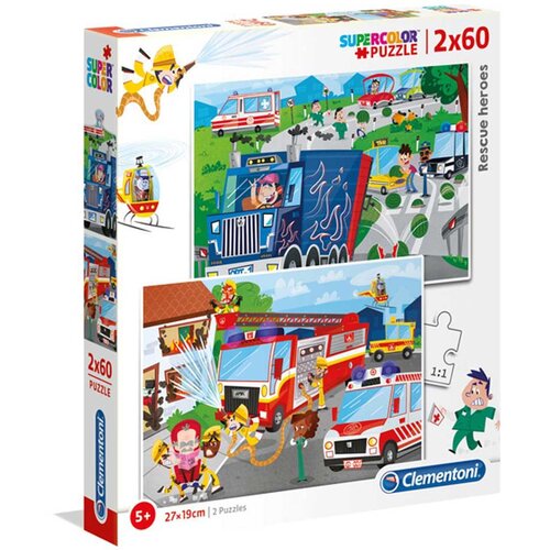 Dexyco Clementoni puzzle 2x60 rescue heroes Cene