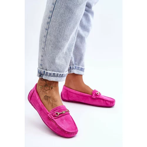 Kesi Women's classic suede loafers pink Corinell