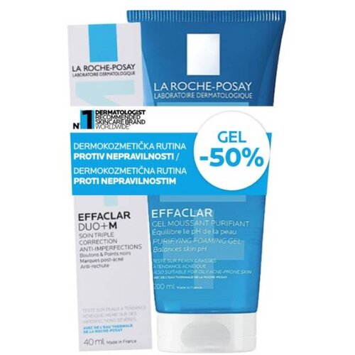 LAROCHE-POSAY La Roche Posay Set za negu lica Effaclar gel 200ml + Duo plus krema 40ml Slike