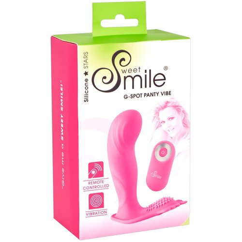 Sweet Smile SMILE G-Spot Panty - punjivi vibrator koji se može priključiti na radio (ružičasti) Slike