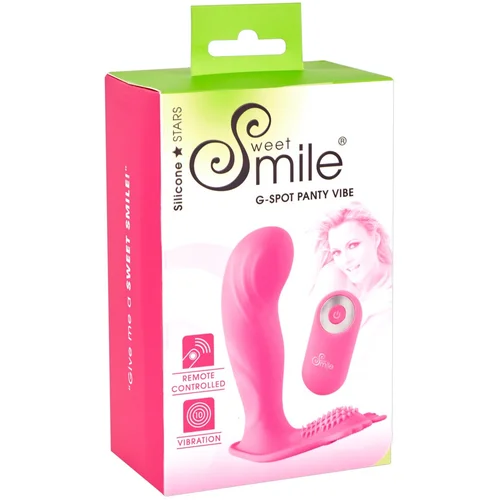 Sweet Smile SMILE G-Spot Panty - punjivi vibrator koji se može priključiti na radio (ružičasti)