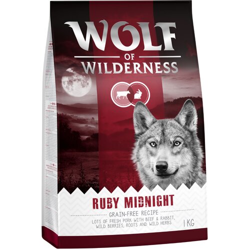 Wolf of Wilderness "Ruby Midnight" - govedina in zajec - 5 kg (5 x 1 kg) Cene