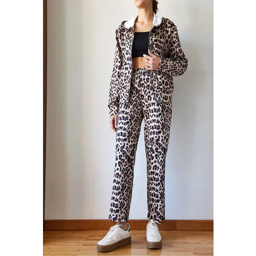 Bianco Lucci Leopard Print Bottom-Top Suit Mbms047