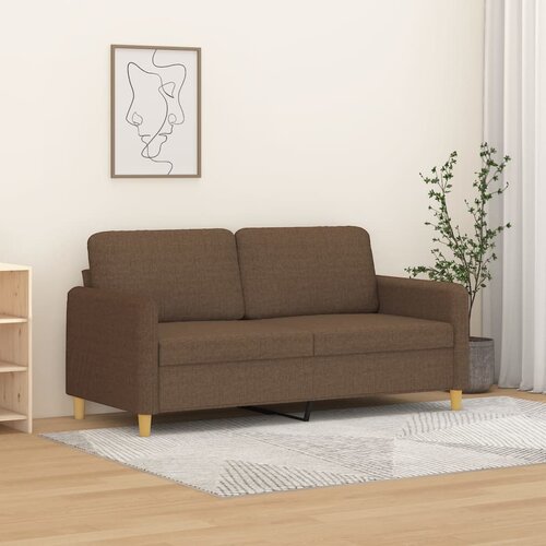  The Living Store Dvosed rjav 140 cm blago - Kavč Dvosed, (21447921) Cene