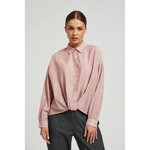 Moodo Women&amp;#039;s shirt with asymmetrical hem - pink Slike