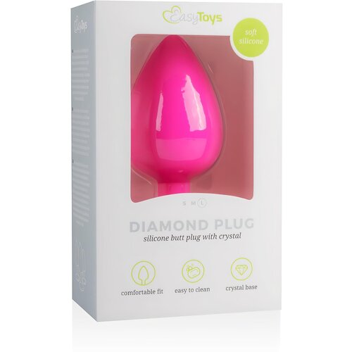 EasyToys - Anal Collection Analni čep Easytoys Diamond Large roza Slike