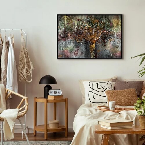  Slika - Gold Tree 90x60 U crnom drvenom okviru Cene