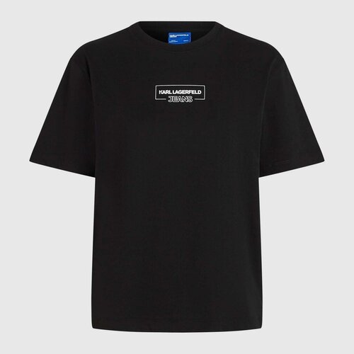 Karl Lagerfeld Majice s kratkimi rokavi KLJ REG OUTLINE LOGO TEE Črna Slike