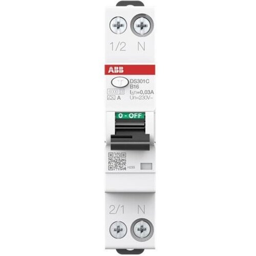 ABB Stotz S&J T&B ABB Stotz S&J RCCB 6kA,1P+N DS301C B16 A30#R1165, (21223895) Cene